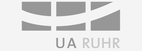 UA Ruhr logo, gray on gray background